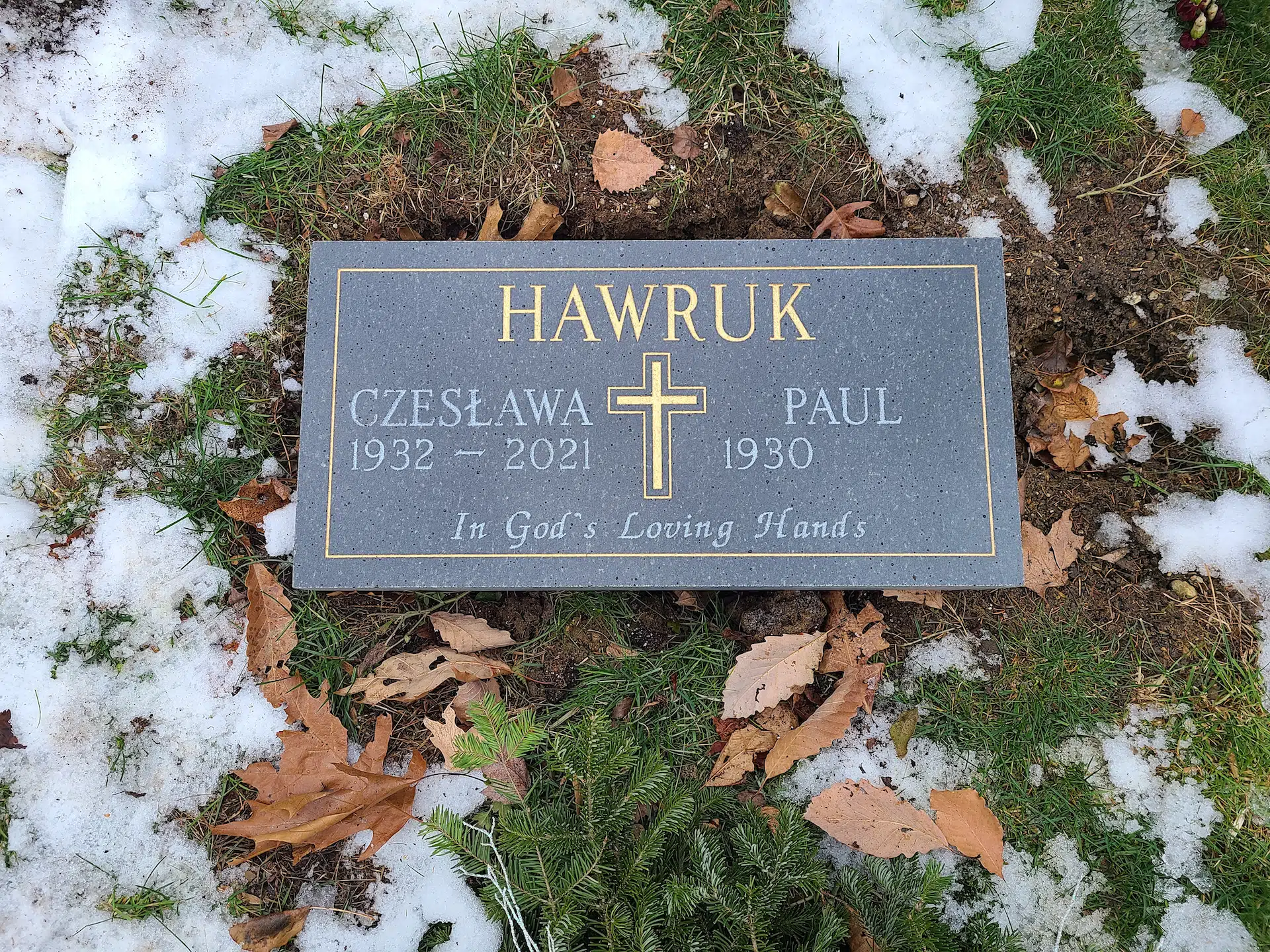 Granite Grave Marker (local) hand-carved by Marker Finder in NJ — image 2